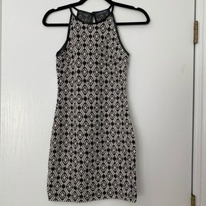 Black + White, Geometric Print Dress